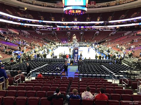 Seat View from Section 107 at Wells Fargo Center .